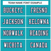 Custom Aqua White-Navy Classic Style Authentic Football Jersey